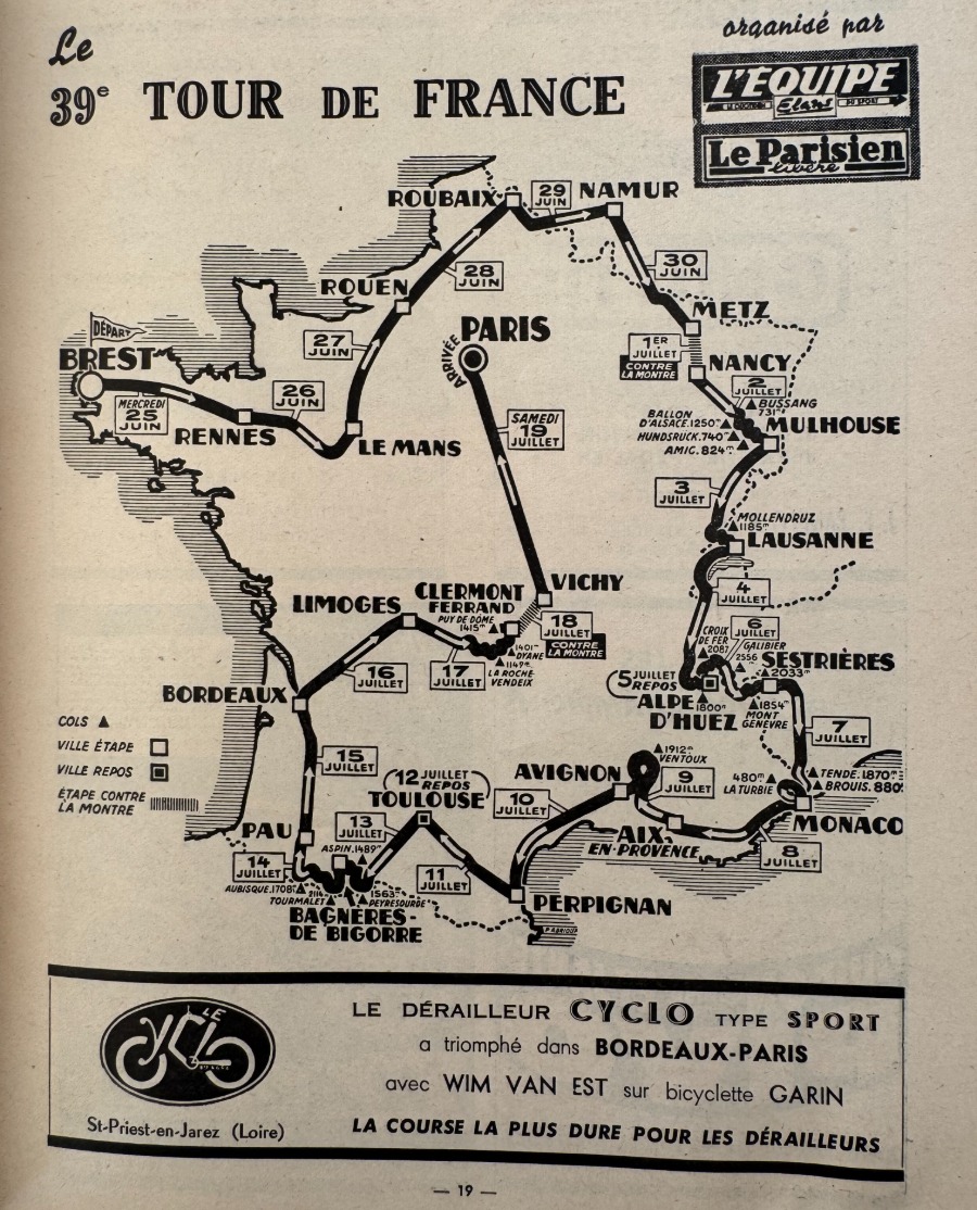 Programme du Tour de France 1952 - - Vue 5 - Cyclisme