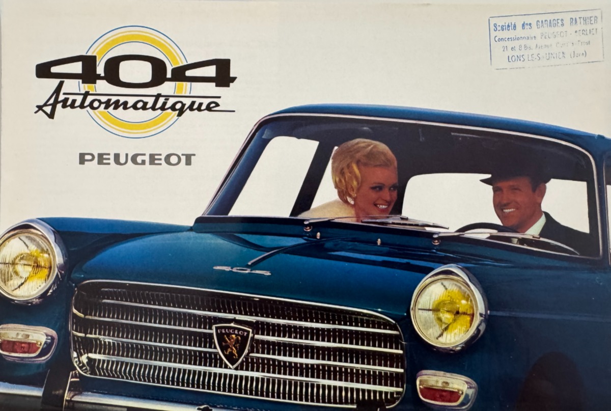 Catalogue Peugeot 404 automatique 1966 - Auto authentique - Revue Vintage
