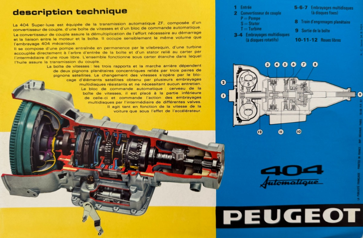Catalogue Peugeot 404 automatique 1966 - Vue 2 - Auto