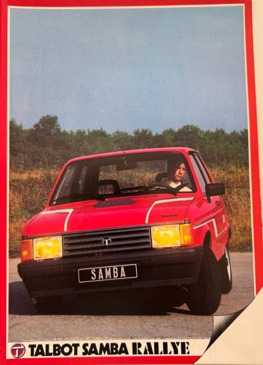 Catalogue TALBOT Samba Rallye - 1983 - Auto authentique - Revue Vintage