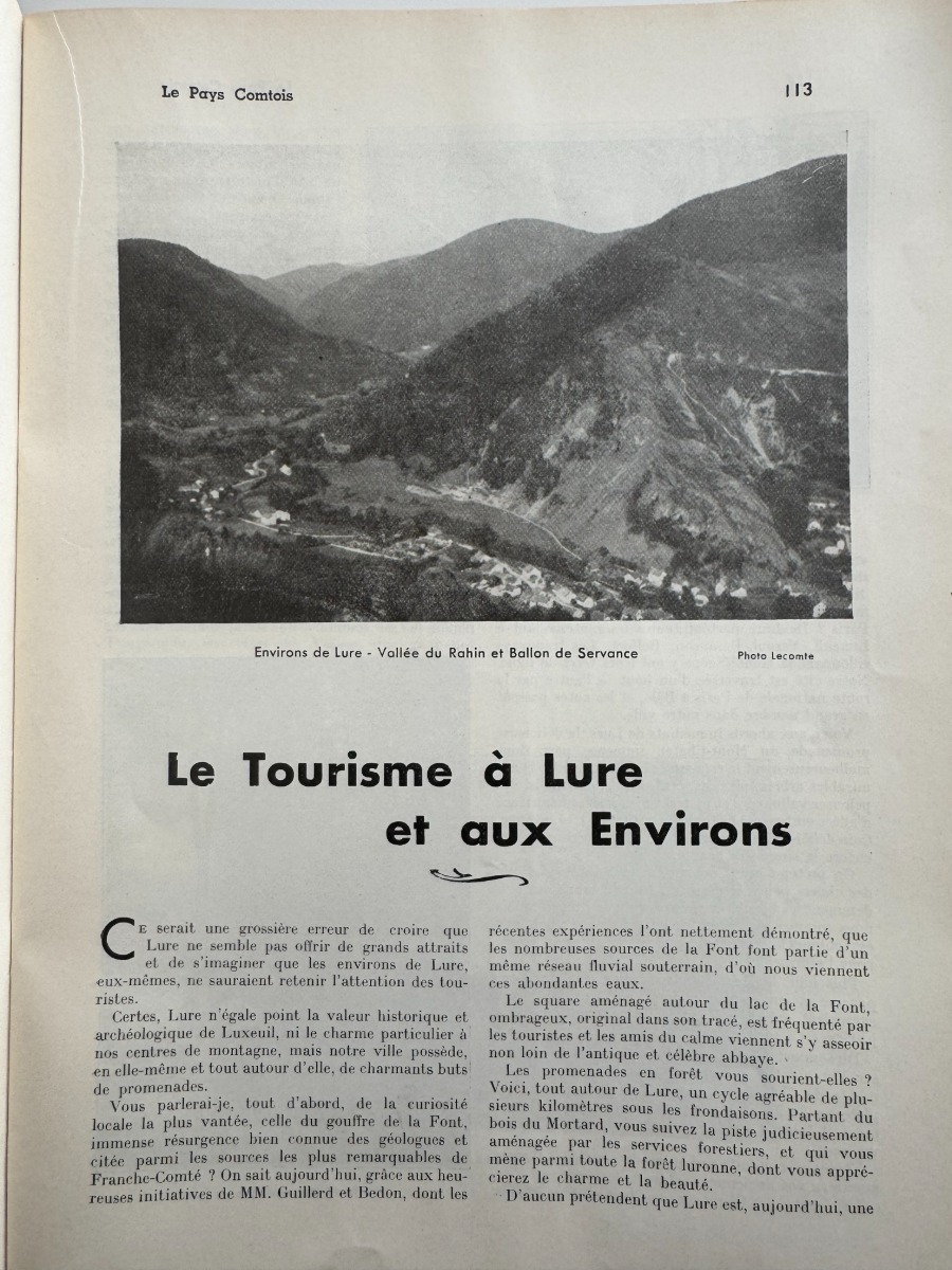 Le Pays Comtois - Lure 1937 - Haute Saone - Vue 3 - Haute-Saône