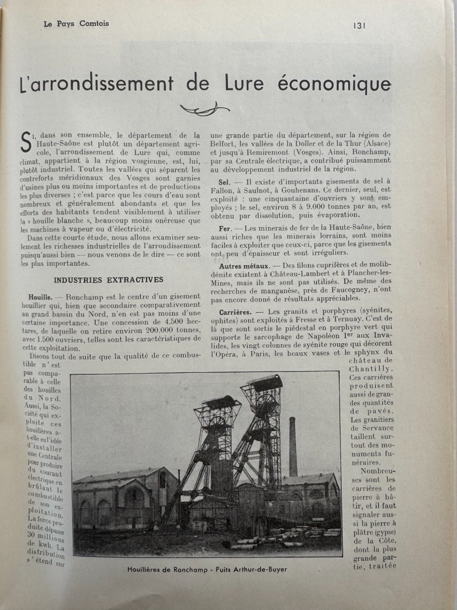 Le Pays Comtois - Lure 1937 - Haute Saone - Vue 4 - Haute-Saône