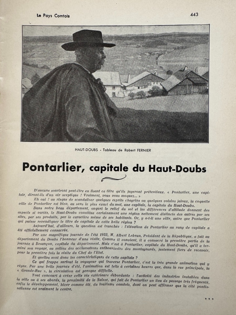 Le Pays Comtois - Pontarlier et le haut Doubs 1935 - Malbuisson - Jougne - l'absinthe - - Vue 2 - Doubs