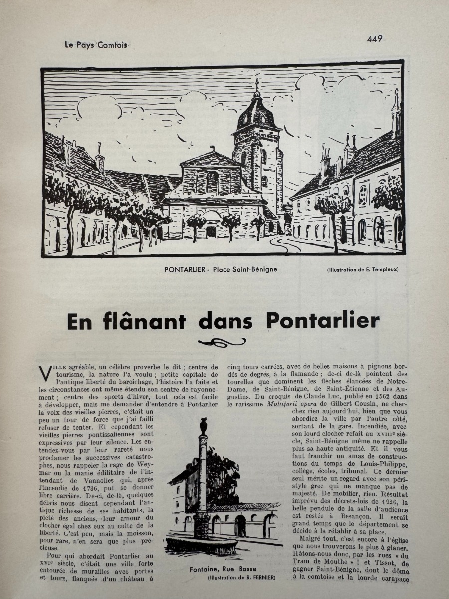 Le Pays Comtois - Pontarlier et le haut Doubs 1935 - Malbuisson - Jougne - l'absinthe - - Vue 3 - Doubs