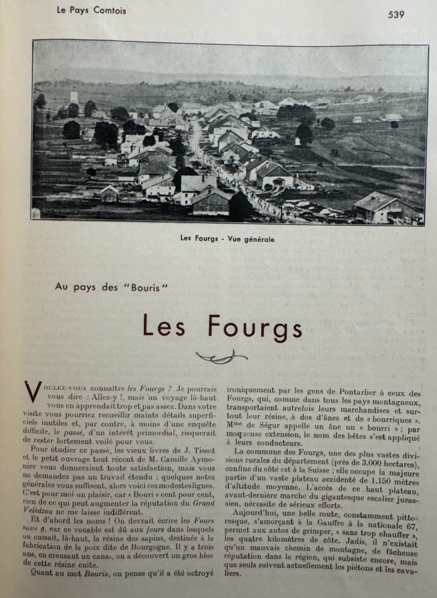 Le Pays Comtois Le Haut Doubs 1933 - Le patois - Le Mont d'Or - Montbenoit - Morteau - Saugets - Vue 4 - Doubs