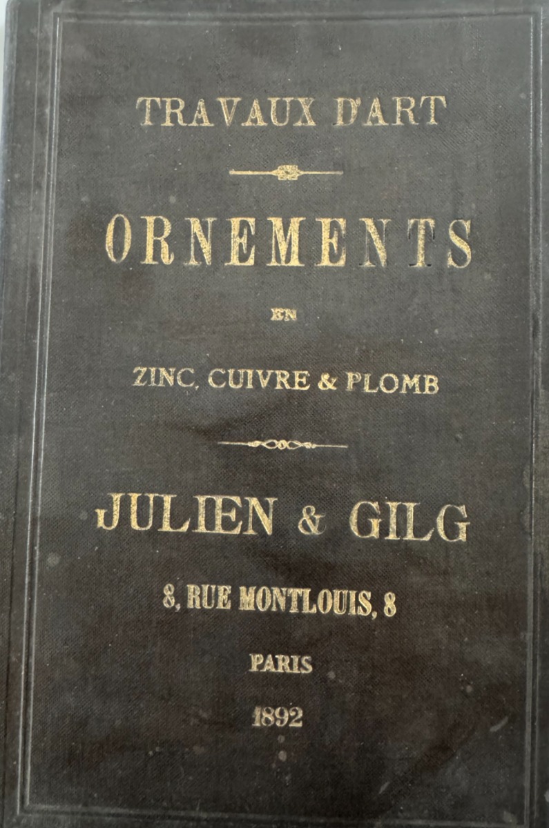 1892 Catalogue d'ornements pour toit coqs, cheneaux, faitages, épis, campanile - Divers authentique - Revue Vintage
