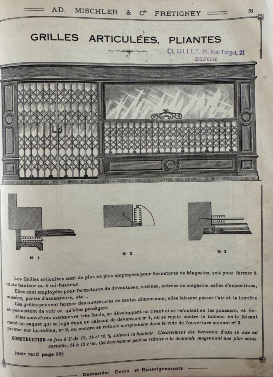 Catalogue Mischler Frétigney Haute Saone - Persiennes, Fermeture, Grilles - Vue 5 - Divers