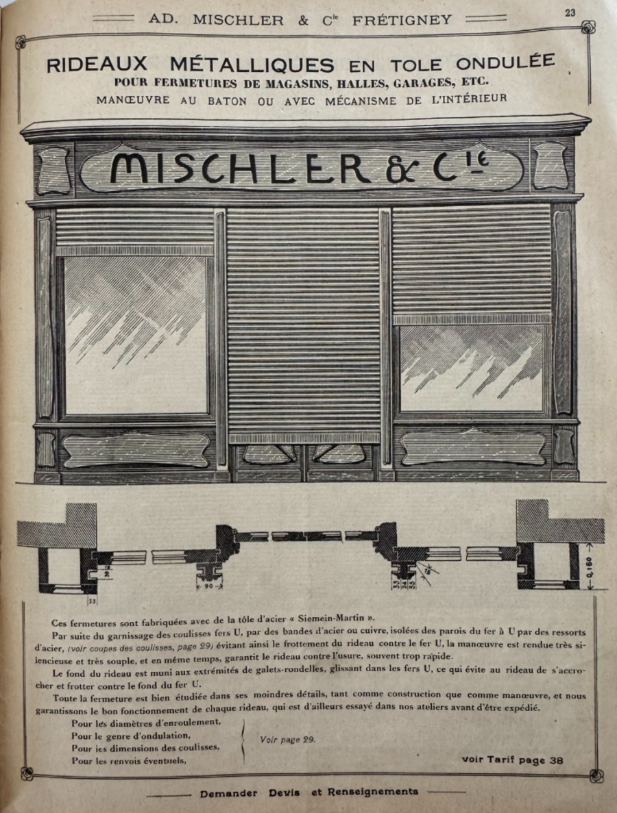 Catalogue Mischler Frétigney Haute Saone - Persiennes, Fermeture, Grilles - Vue 6 - Divers