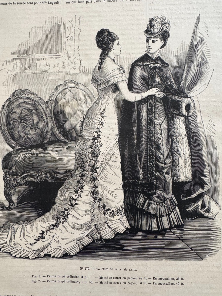 Le Coquet journal de la mode année 1878 / 1879 avec planches couleurs - Vue 5 - Grands Magasins