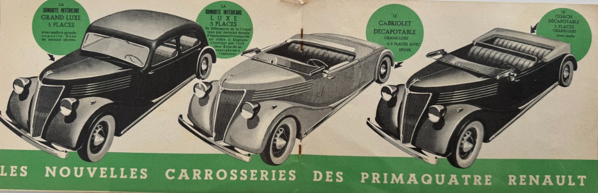 Catalogue Renault Primaquatre 1938 - Vue 2 - Auto