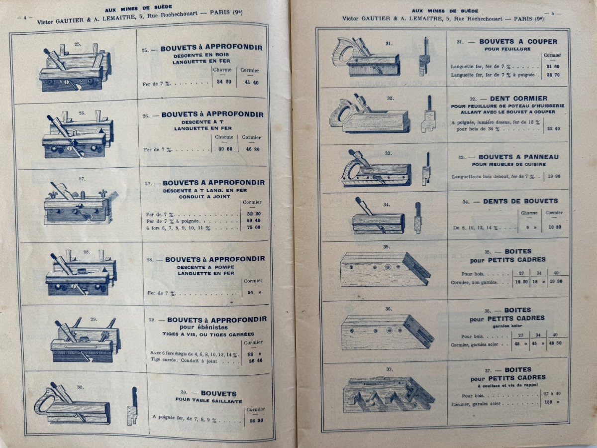 Catalogue fabrique d'outils Quincaillerie - Menuiserie - Charrons - Vue 3 - Divers