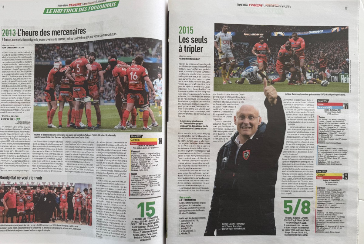 Journal l'équipe avril 2026 Rugby Coupe d'Europe 1996 - 2026 N° Hors série - Vue 7 - Rugby