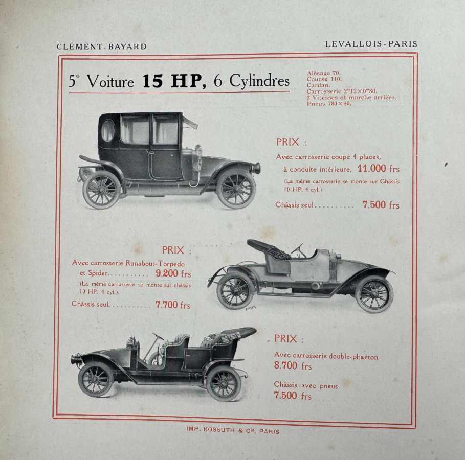 Catalogue Contes d'hier et d'aujourd'hui. Automobiles Clément Bayard illust BOB - Vue 6 - Auto