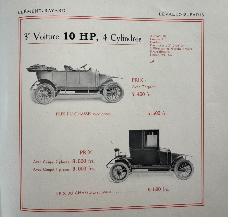 Catalogue Contes d'hier et d'aujourd'hui. Automobiles Clément Bayard illust BOB - Vue 7 - Auto