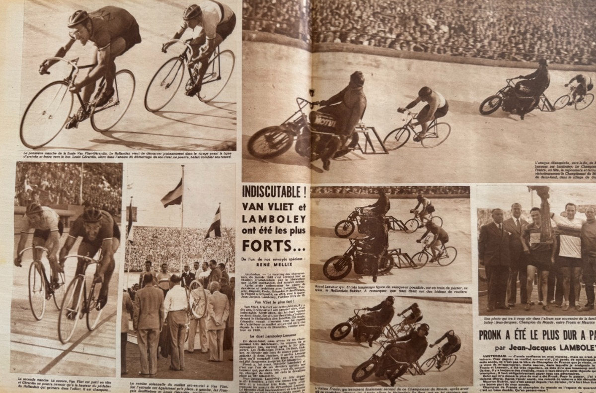But et Club 1948 Lamboley champion du Monde du demi fond - ( Héricourt . Haute Saone ) Cyclisme - Vue 2 - Cyclisme