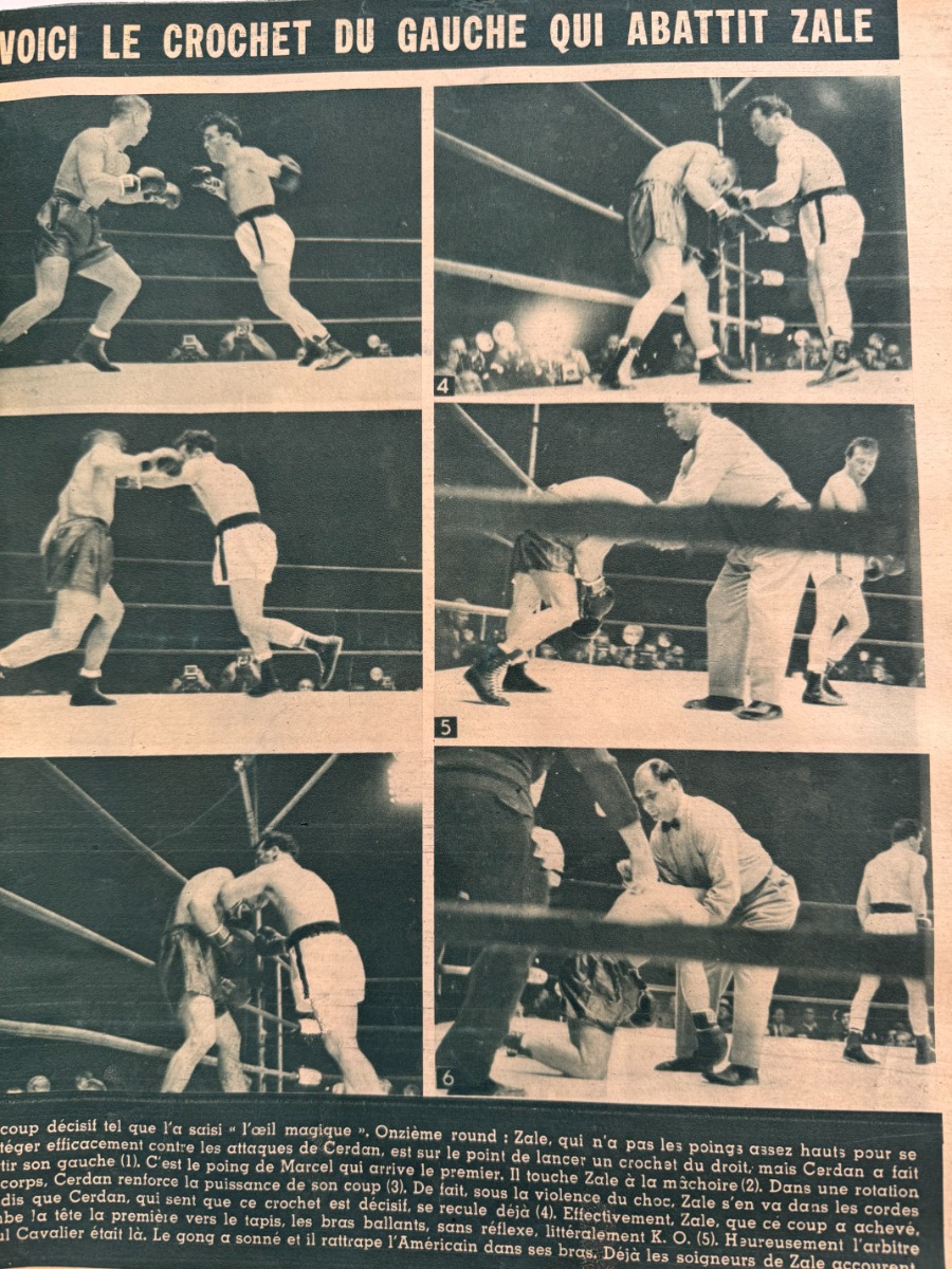 But et Club 1948 Marcel Cerdan champion du Monde de boxe - Vue 4 - Autres sports