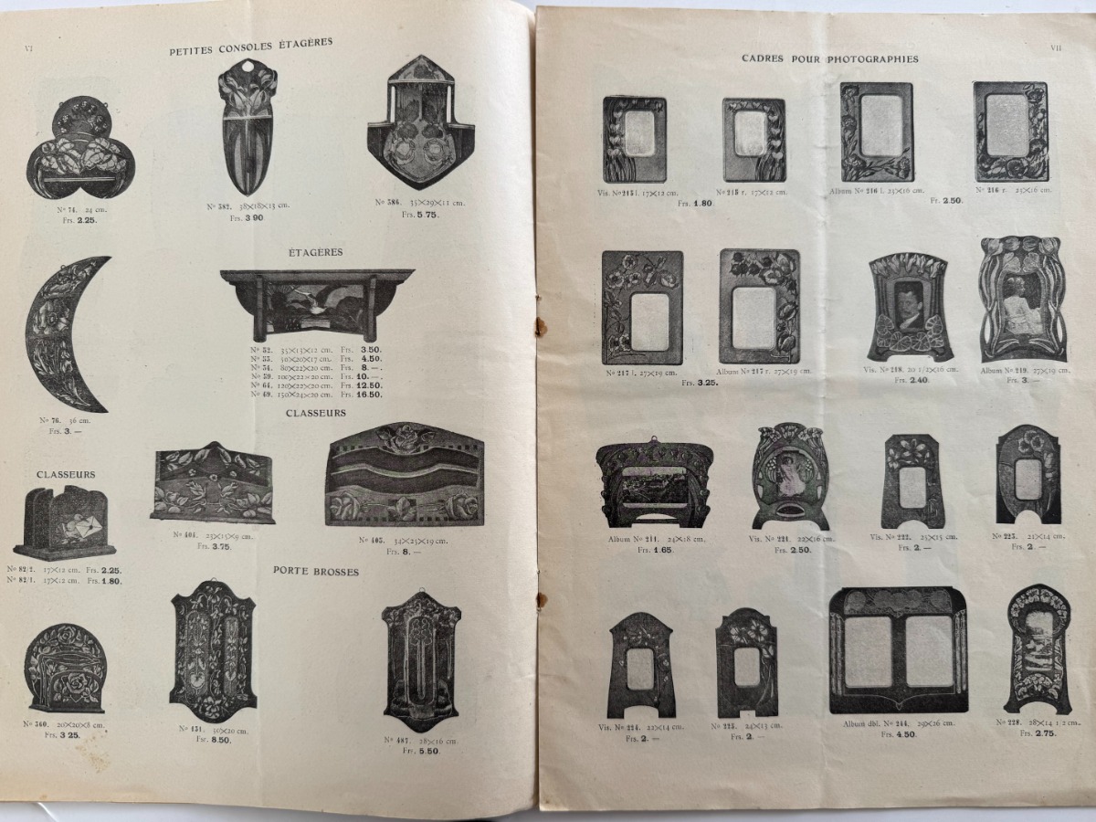 Catalogue a pyrograver 1909 - P.Mosser sculpteur - Nancy - Pyrogravure - Vue 2 - Divers