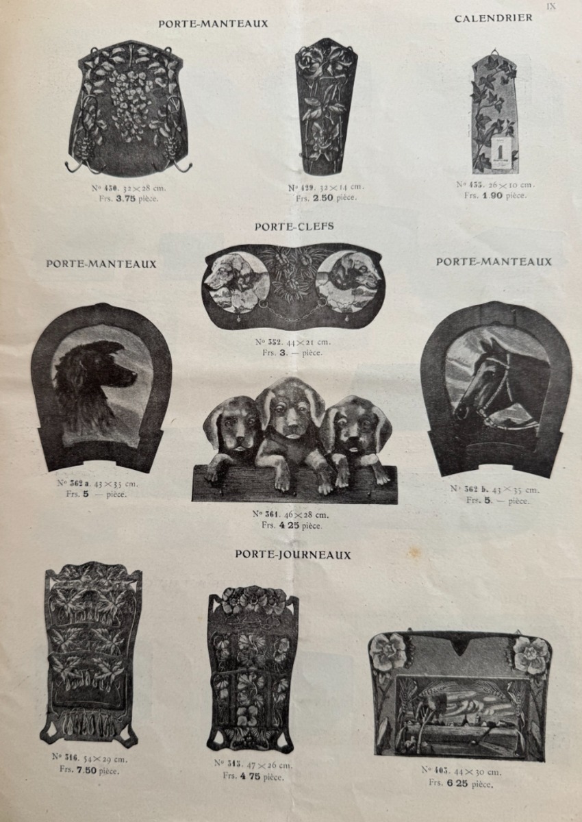 Catalogue a pyrograver 1909 - P.Mosser sculpteur - Nancy - Pyrogravure - Vue 3 - Divers