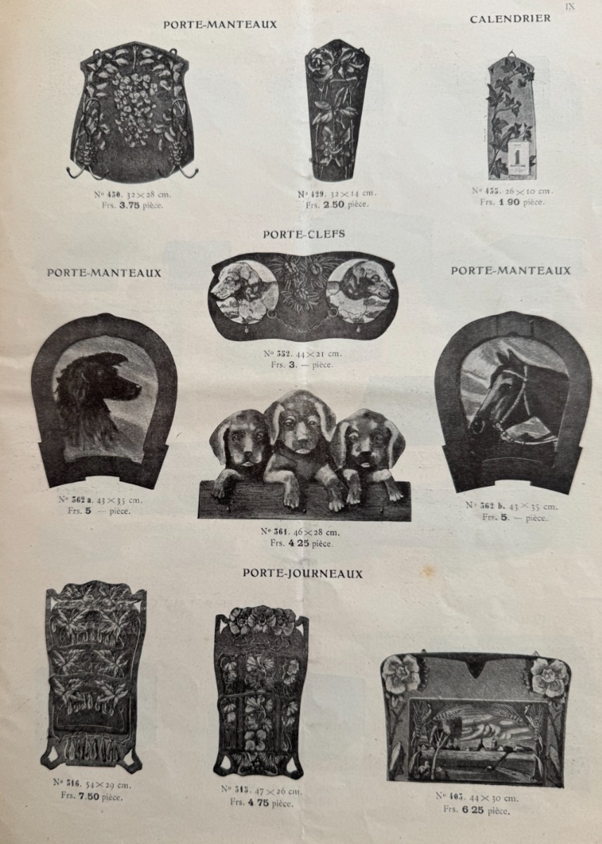 Catalogue a pyrograver 1909 - P.Mosser sculpteur - Nancy - Pyrogravure - Vue 4 - Divers