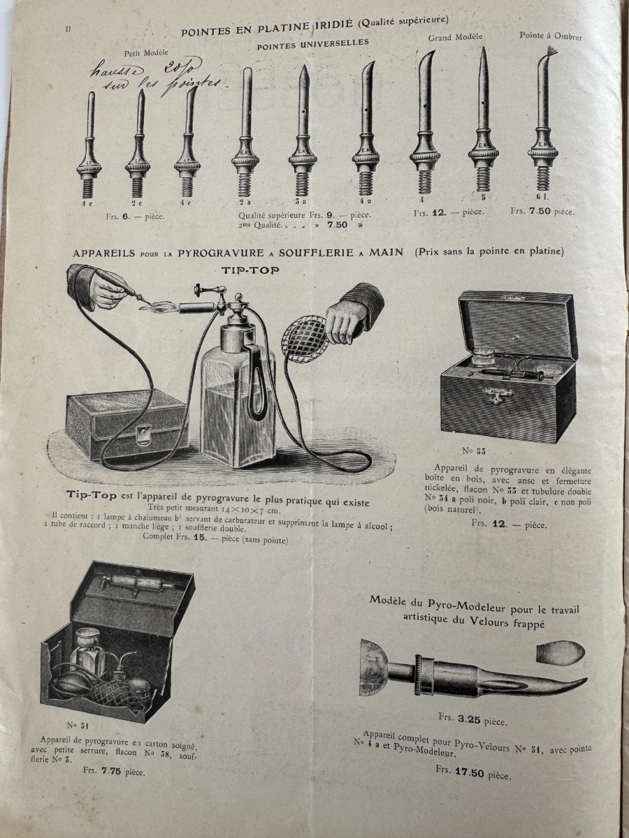 Catalogue a pyrograver 1909 - P.Mosser sculpteur - Nancy - Pyrogravure - Vue 5 - Divers