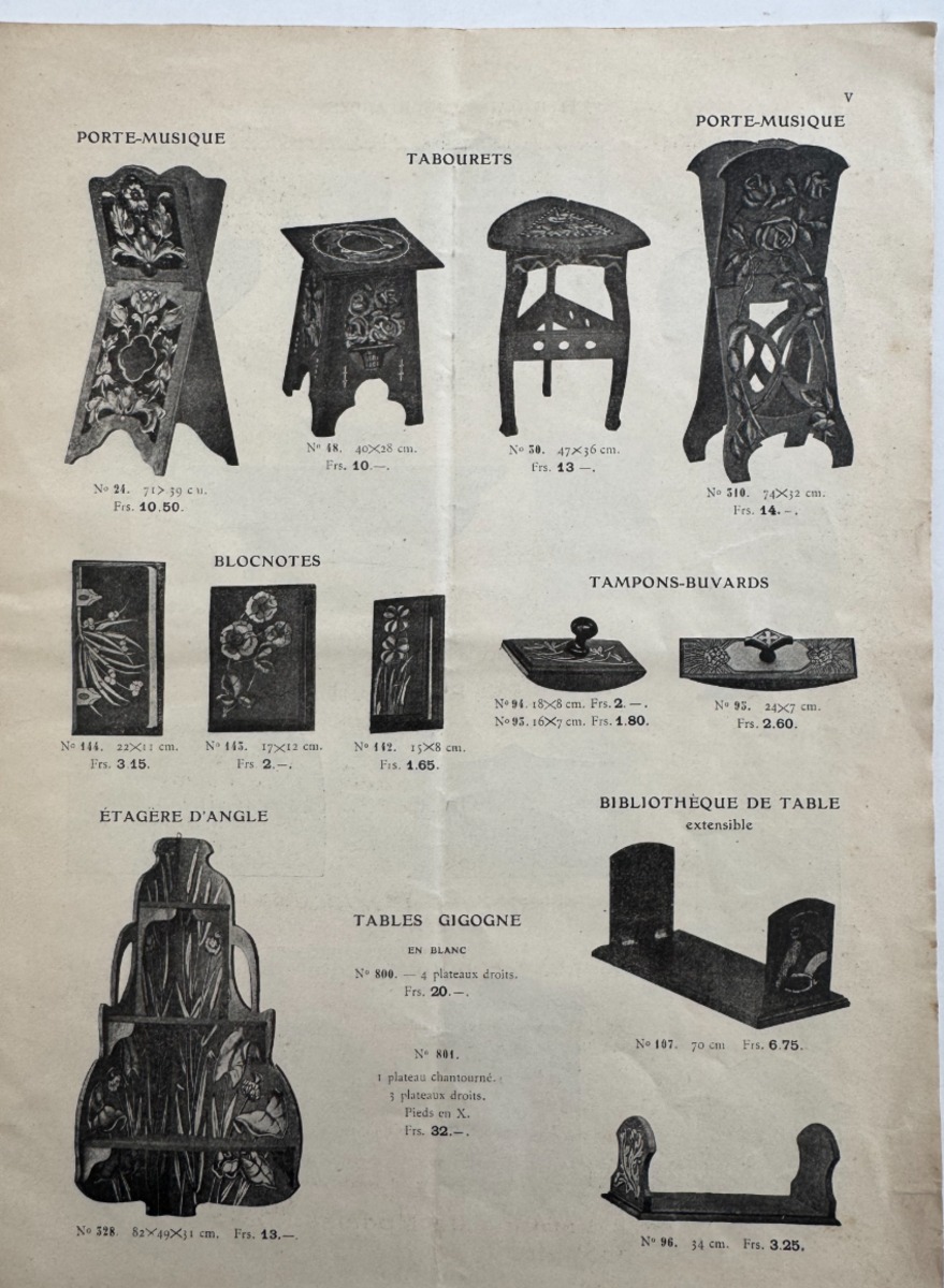 Catalogue a pyrograver 1909 - P.Mosser sculpteur - Nancy - Pyrogravure - Vue 6 - Divers