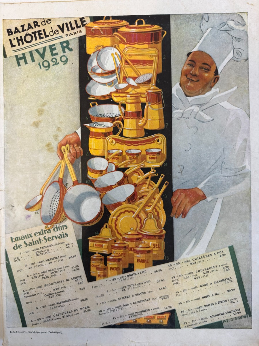 Catalogue Bazar de l'hôtel de ville hiver 1929 - Grands Magasins authentique - Revue Vintage