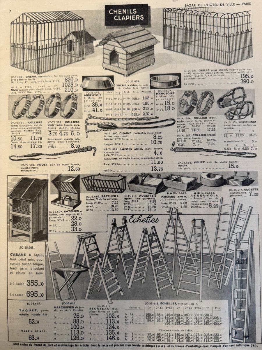 Catalogue Bazar de l'hôtel de ville - Fermes et jardins -1938 - Vue 2 - Grands Magasins