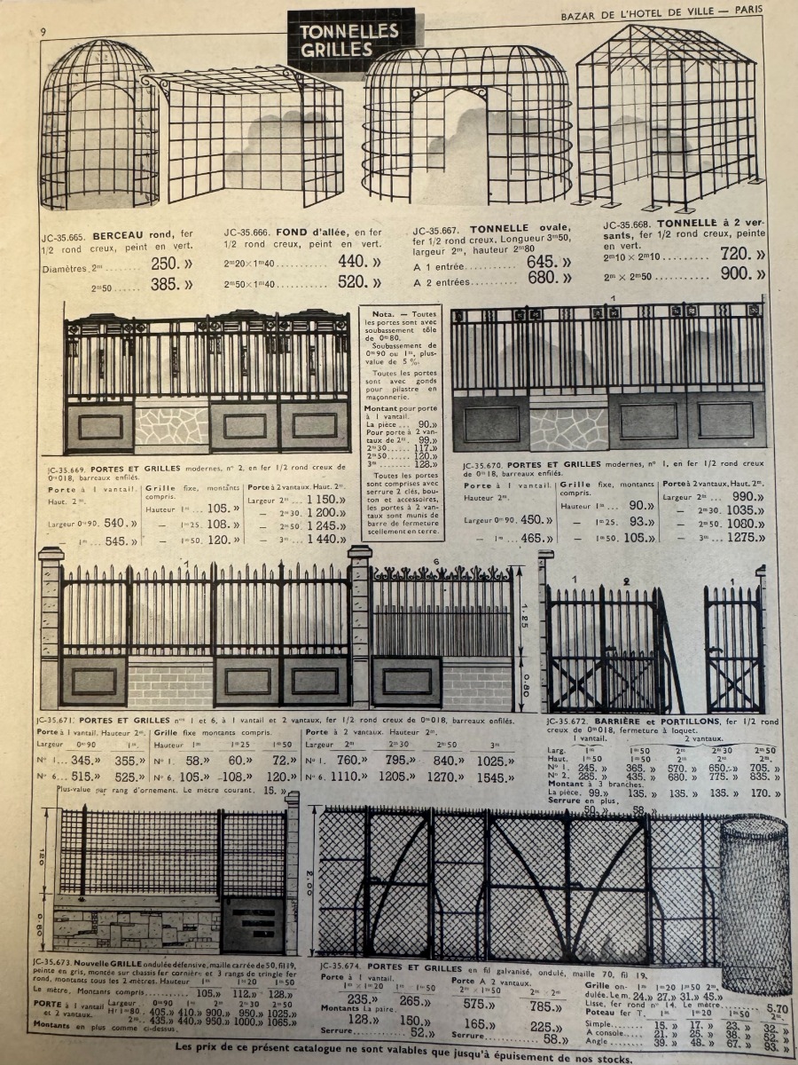 Catalogue Bazar de l'hôtel de ville - Fermes et jardins -1938 - Vue 4 - Grands Magasins