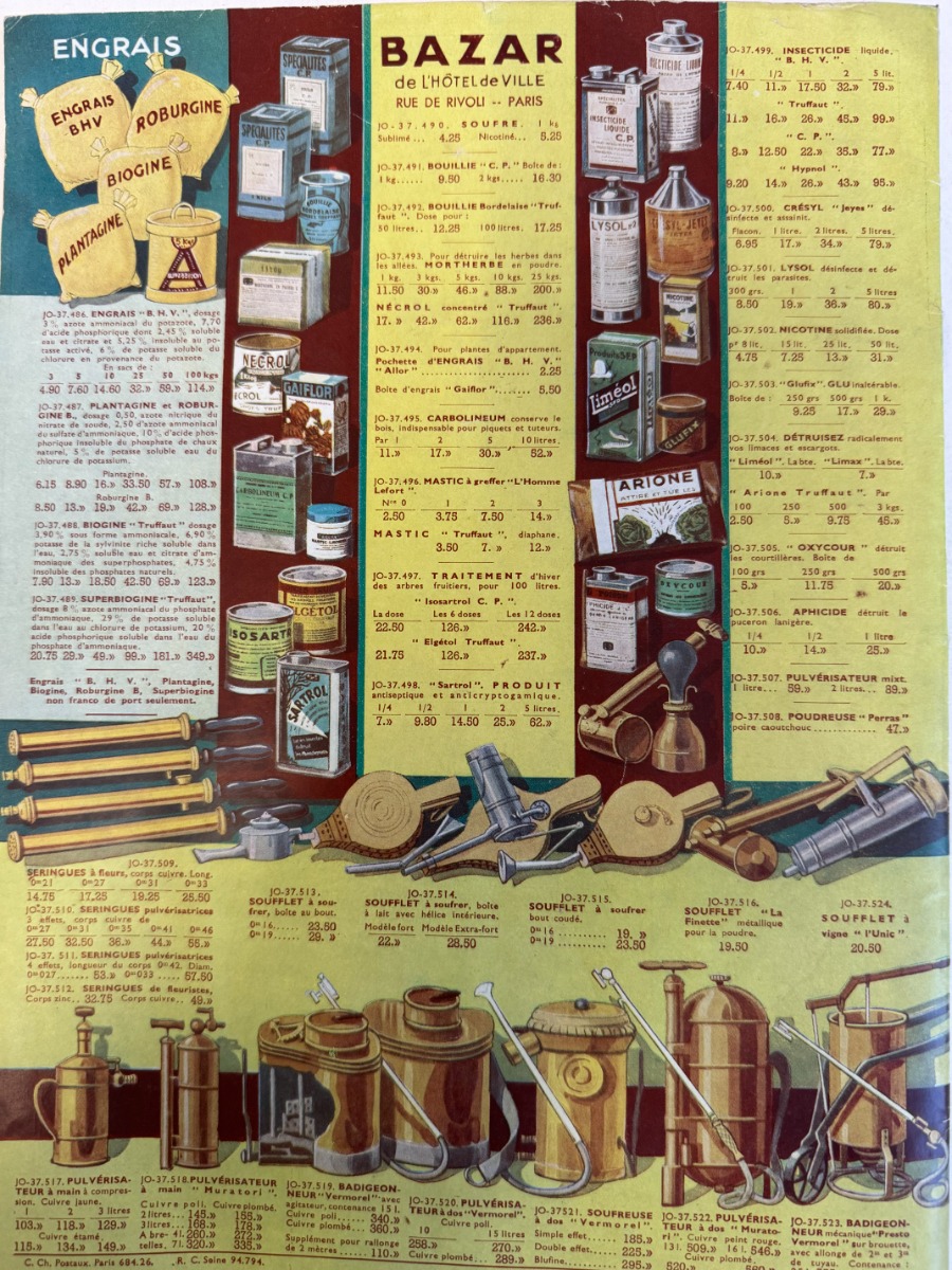 Catalogue Bazar de l'hôtel de ville - Fermes et jardins -1938 - Vue 5 - Grands Magasins