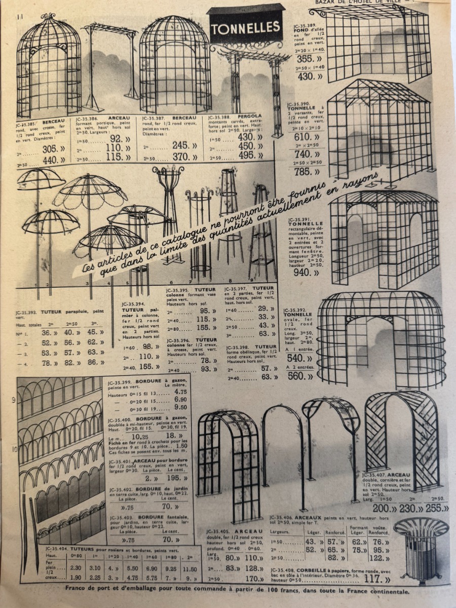Catalogue Bazar de l'hôtel de ville - Fermes et jardins -1937 - Vue 6 - Grands Magasins