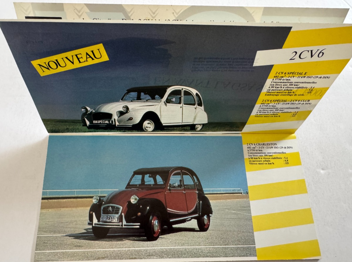 catalogue Citroen 2cv - GSA . Mehari . Visa . CX . LNA . C35 . Fourgon 1982 - Vue 2 - Auto