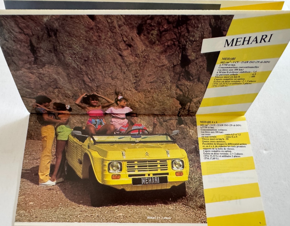 catalogue Citroen 2cv - GSA . Mehari . Visa . CX . LNA . C35 . Fourgon 1982 - Vue 7 - Auto