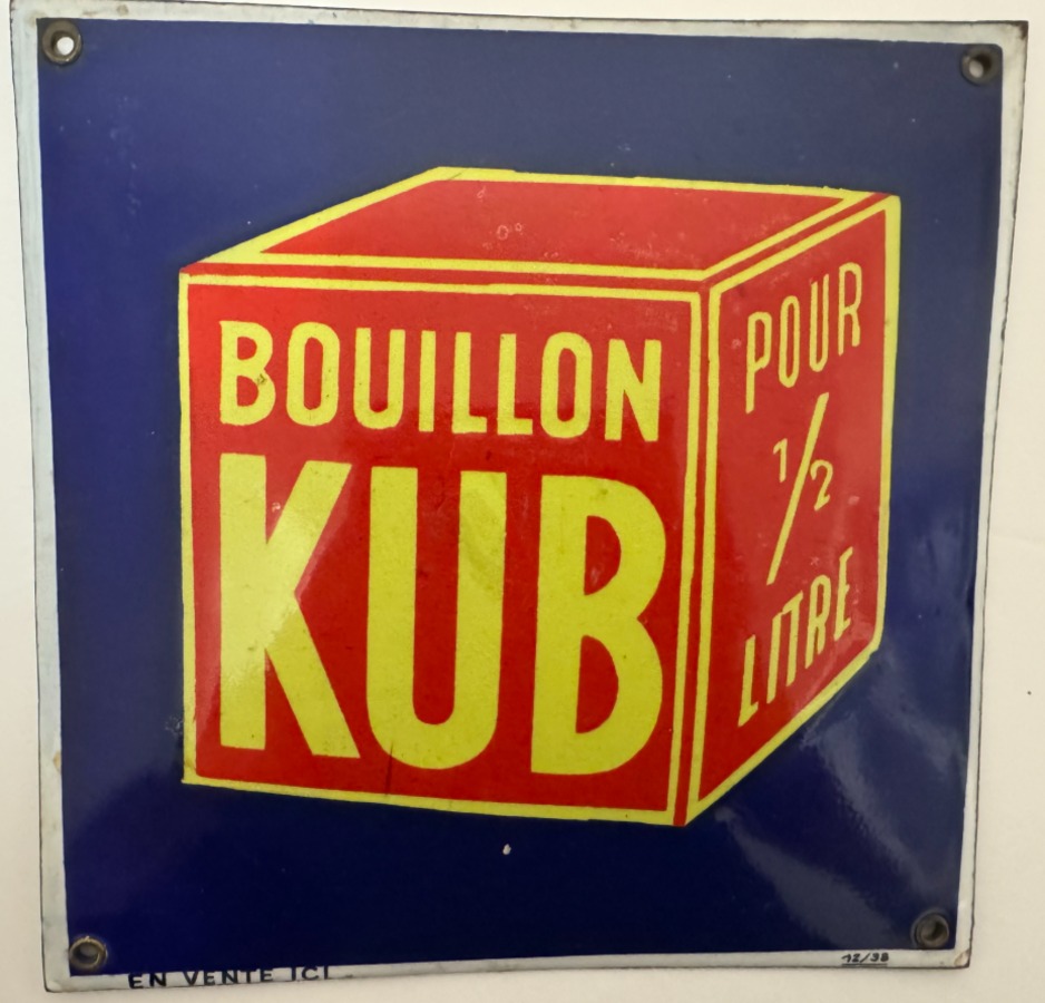 Tole émaillée Bouillon Kub 1938 - Vue 2 - Publicitaire