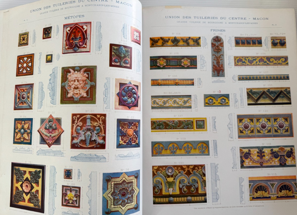 Rare catalogue 1905 – Céramique décorative – Union des tuileries du centre – 59 planches couleurs - Vue 3 - Divers
