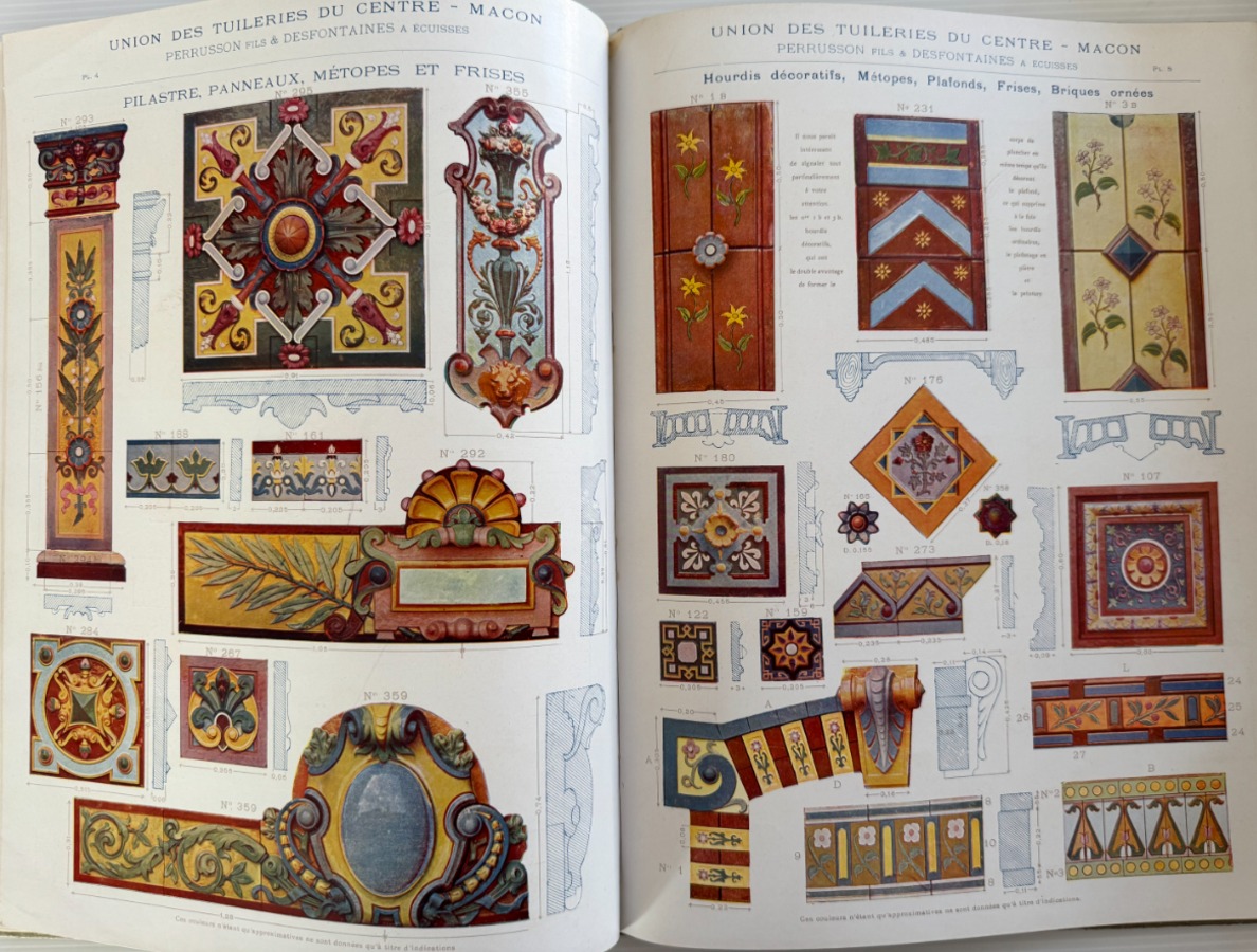 Rare catalogue 1905 – Céramique décorative – Union des tuileries du centre – 59 planches couleurs - Vue 6 - Divers