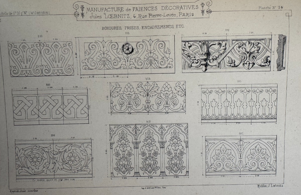 1898 Catalogue Jules Loebnitz & Fils – Manufacture de faïence et terre cuite – 76 planches - Vue 4 - Divers