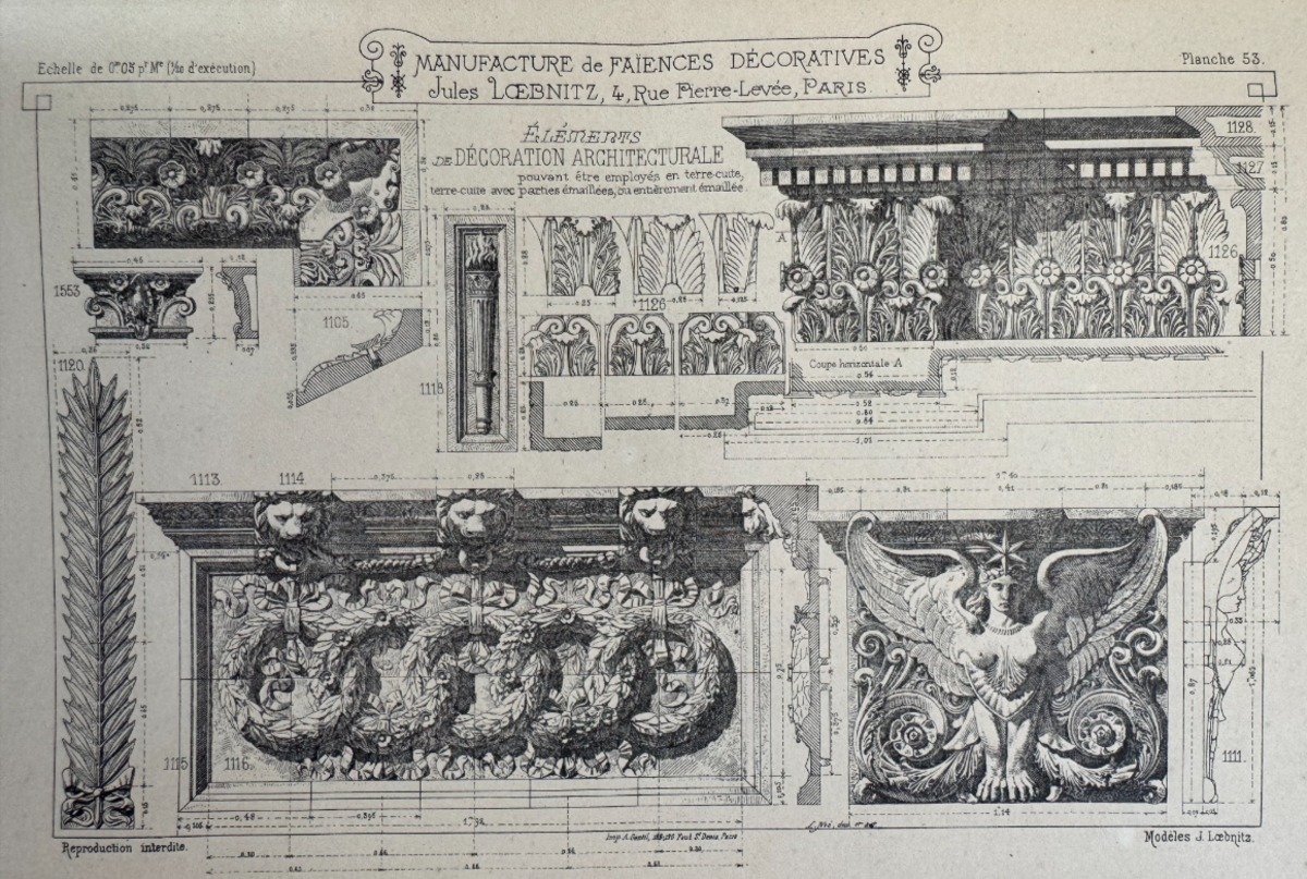 1898 Catalogue Jules Loebnitz & Fils – Manufacture de faïence et terre cuite – 76 planches - Vue 5 - Divers