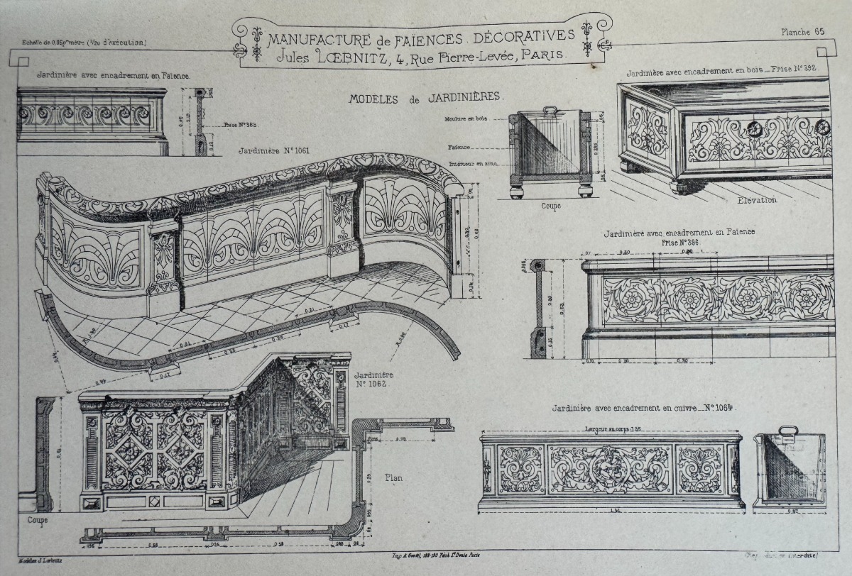 1898 Catalogue Jules Loebnitz & Fils – Manufacture de faïence et terre cuite – 76 planches - Vue 6 - Divers