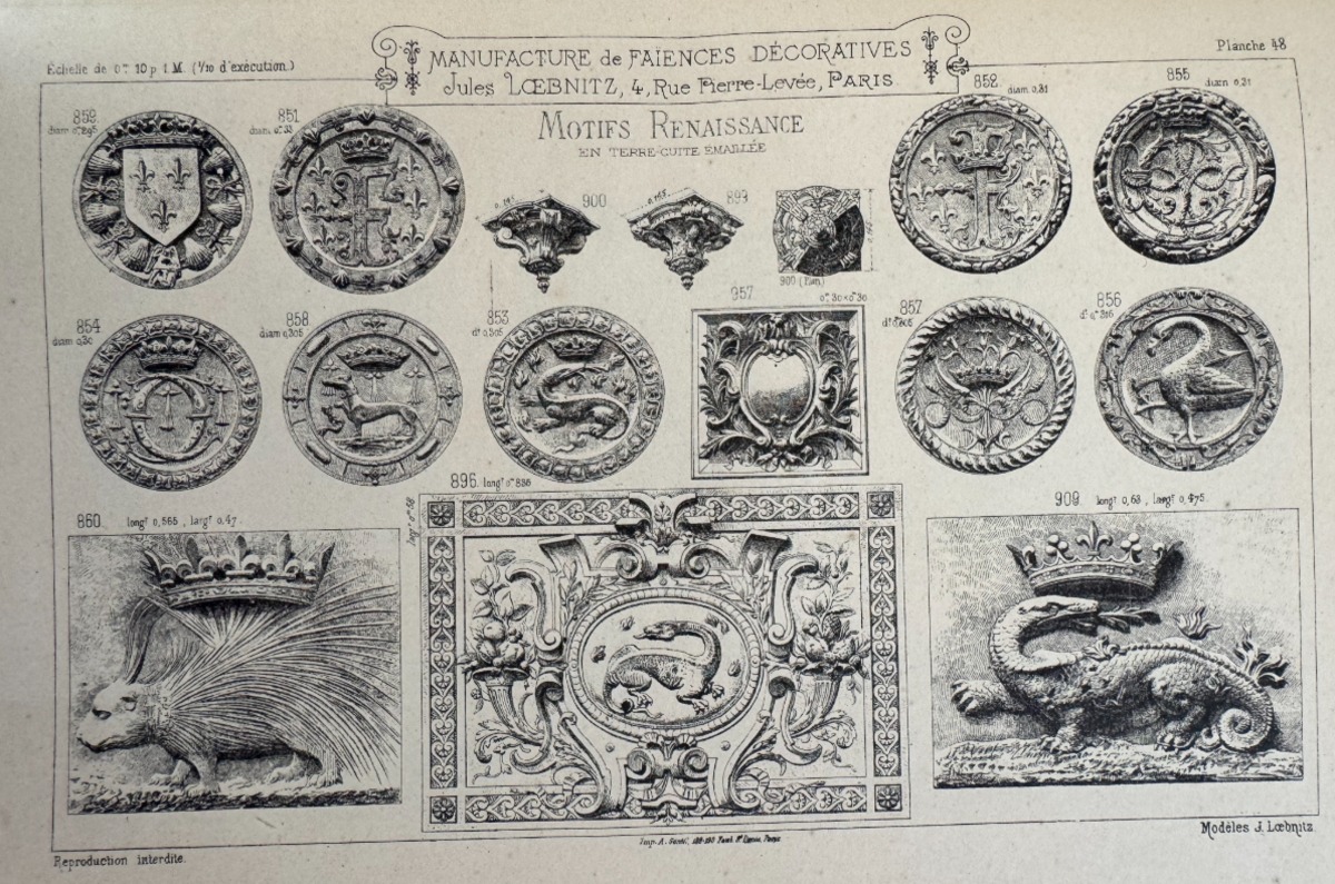1898 Catalogue Jules Loebnitz & Fils – Manufacture de faïence et terre cuite – 76 planches - Vue 7 - Divers