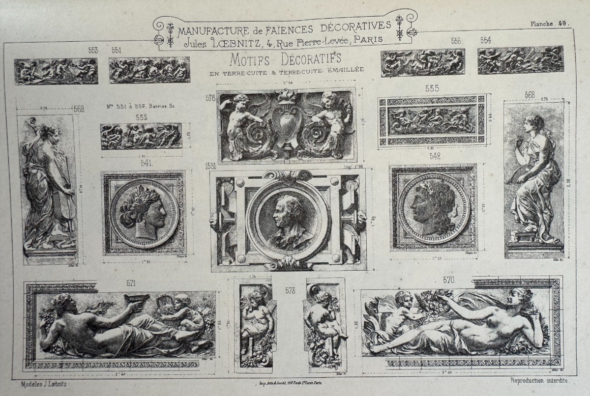1898 Catalogue Jules Loebnitz & Fils – Manufacture de faïence et terre cuite – 76 planches - Vue 8 - Divers