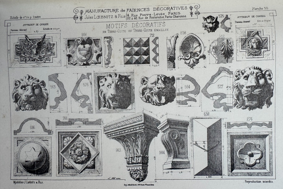 1898 Catalogue Jules Loebnitz & Fils – Manufacture de faïence et terre cuite – 76 planches - Vue 10 - Divers