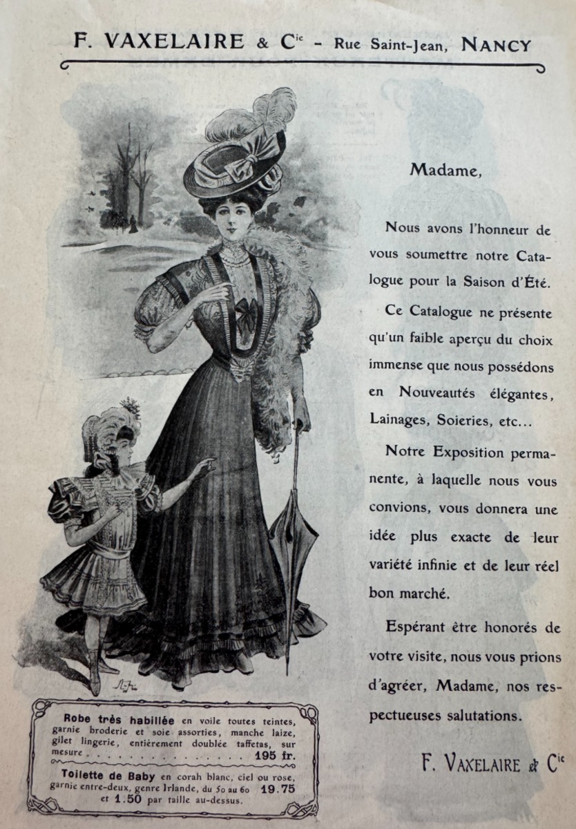 1907 Catalogue de mode pour Dame - Nancy - Vue 2 - Grands Magasins