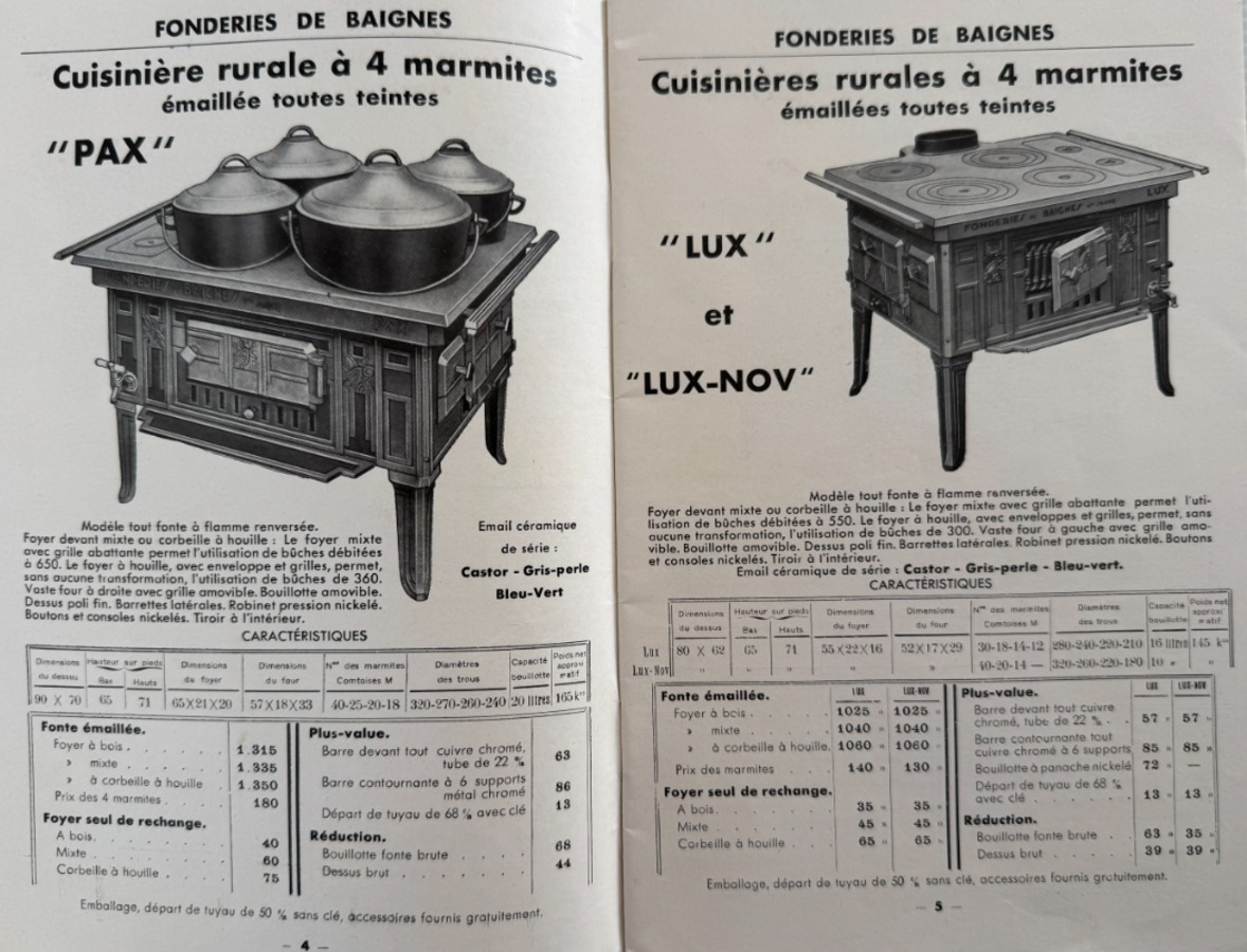 1938 Catalogue fonderie Tiquet Fils - Baignes - Haute Saone - - Vue 2 - Haute-Saône