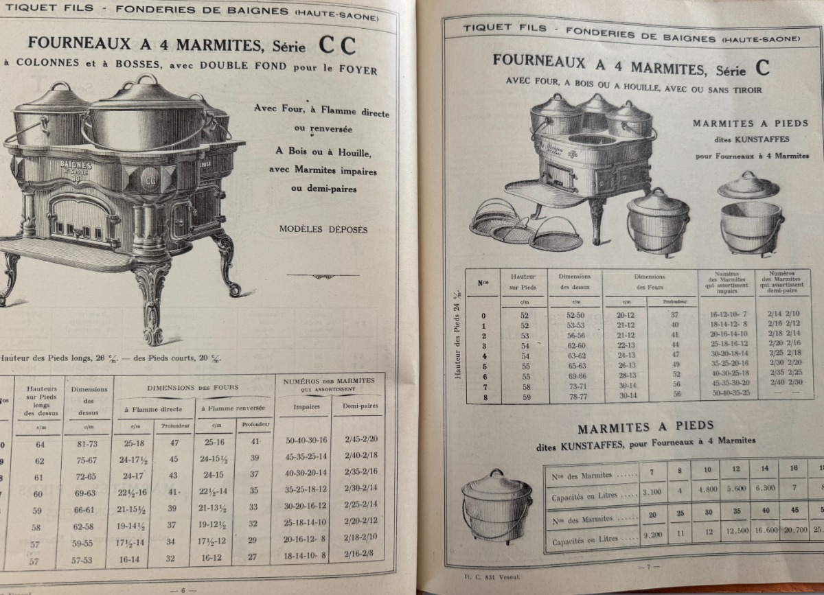 Catalogue de fonderie a Baignes - Tiquet Fils - Haute Saone - Vue 4 - Haute-Saône