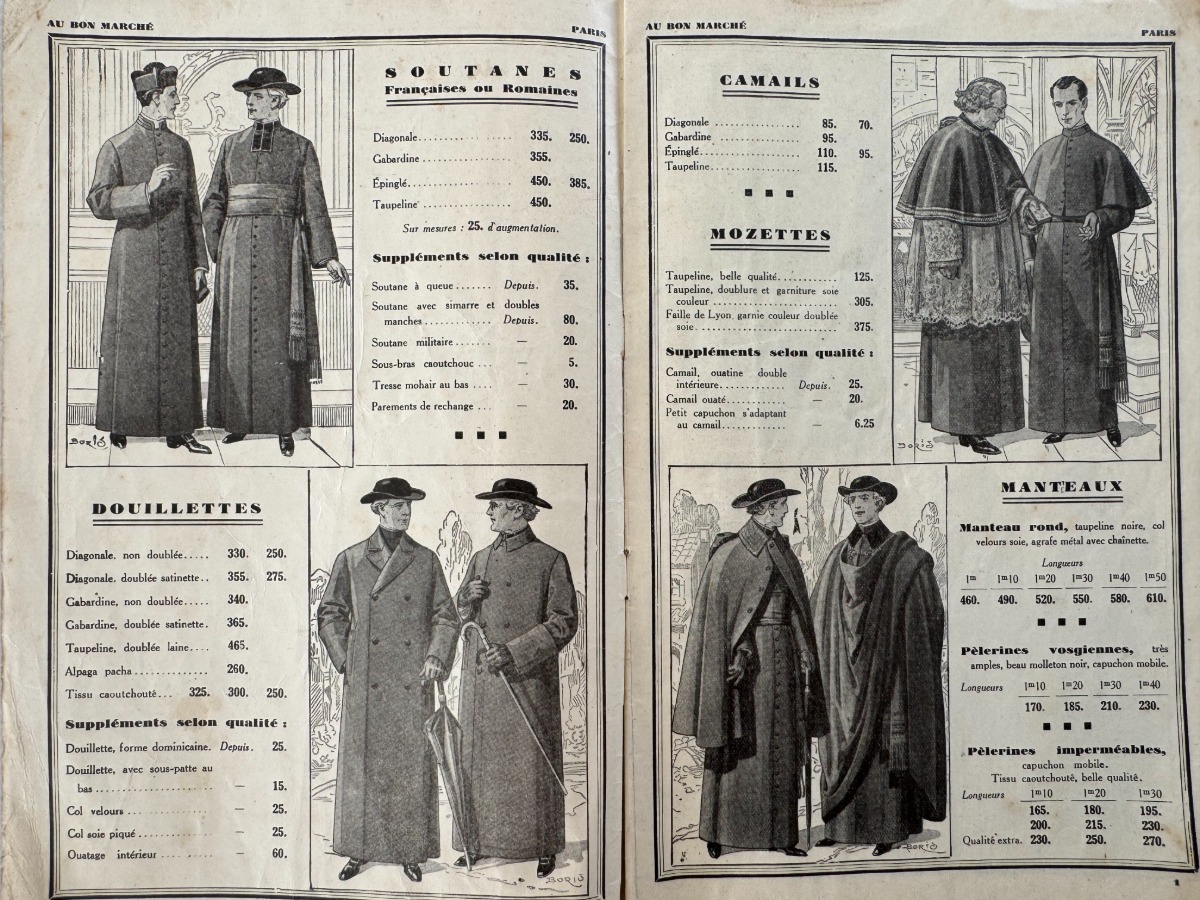 Catalogue vêtements ecclésiastiques - églises - chasuble - au Bon Marché 1930 - Vue 2 - Divers