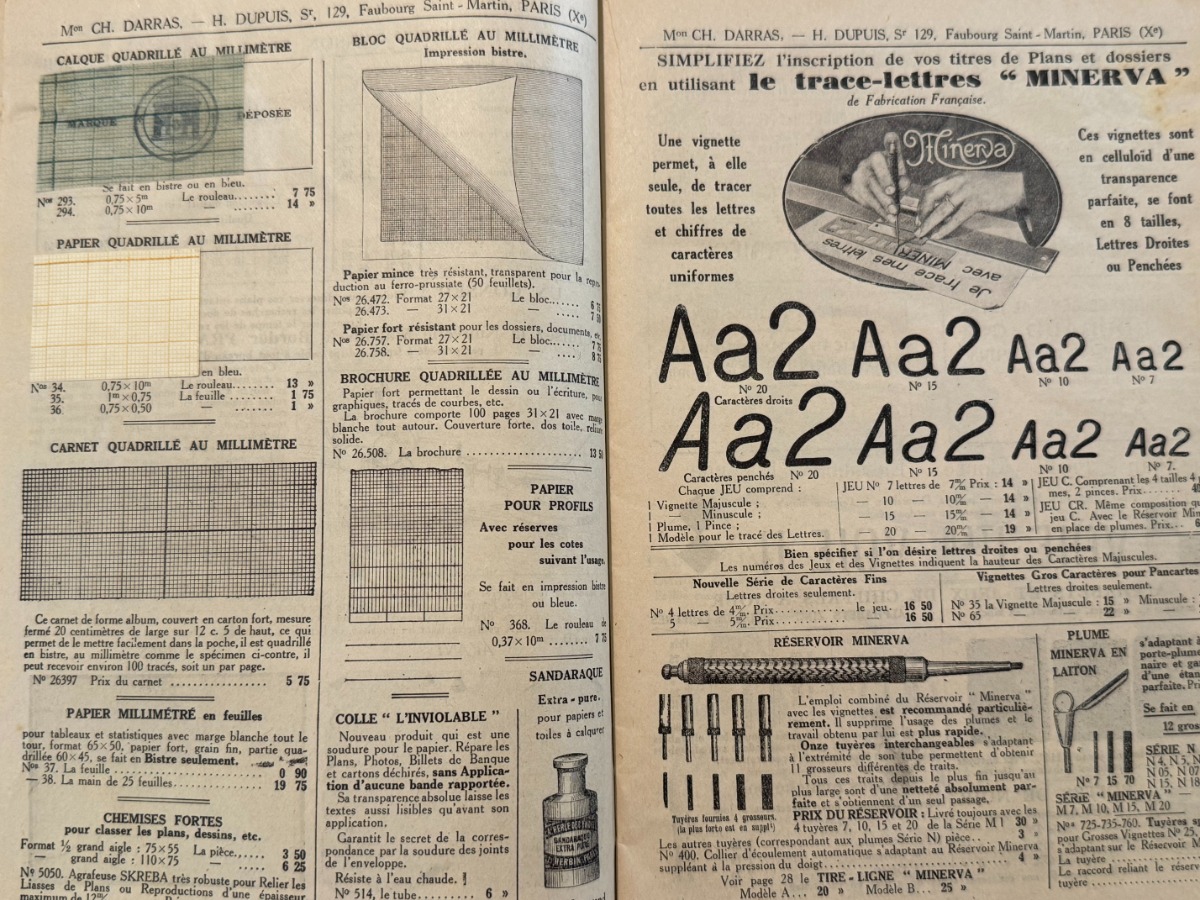 Catalogue Ancien 1932 – Matériel de Dessin & Architecture "H. DUPUIS / CH. DARRAS" Paris – Avec Échantillons Réels - Vue 4 - Divers