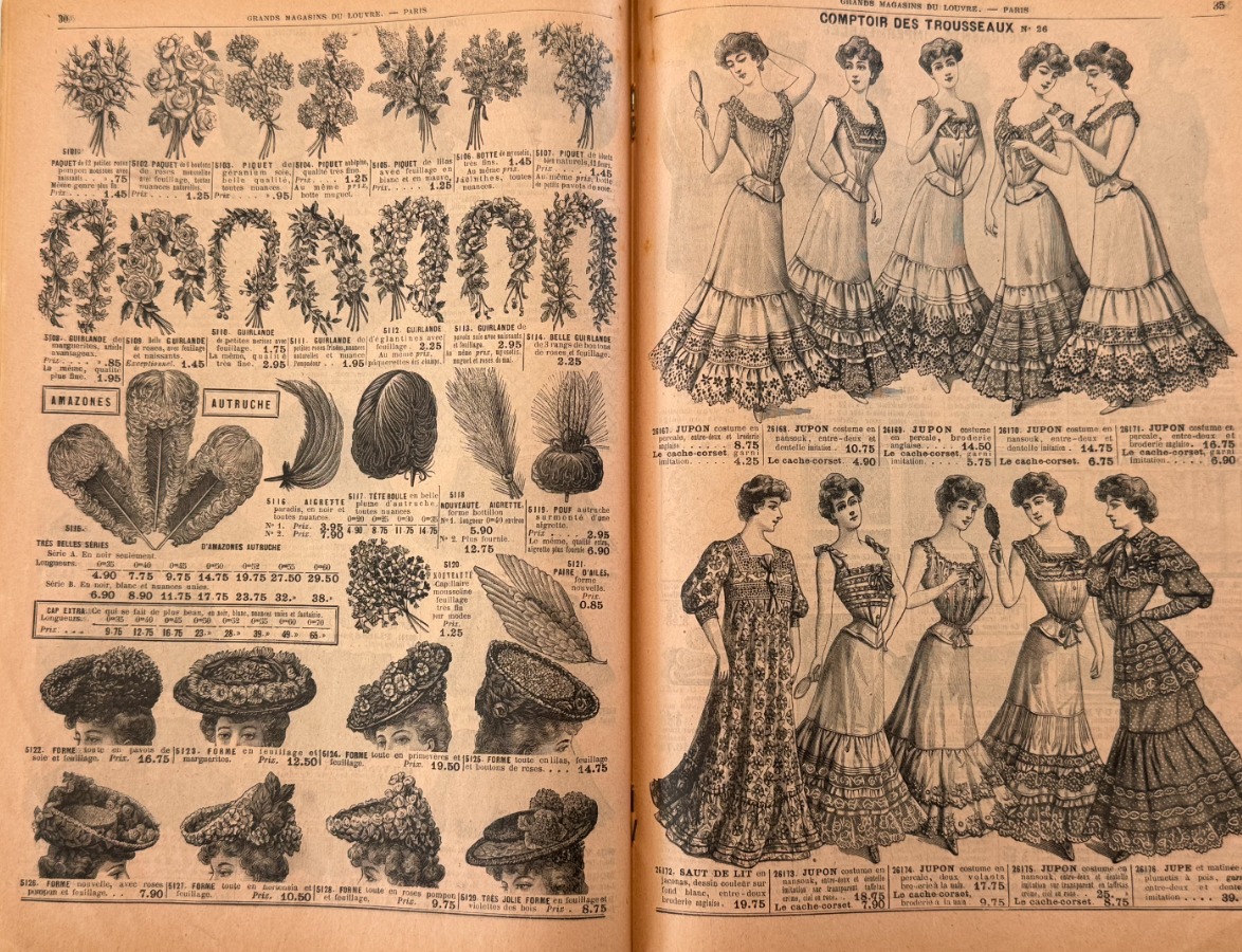 1906 Catalogue Au Louvre - Mode - Paris - avec des échantillons de tissus - Vue 6 - Grands Magasins