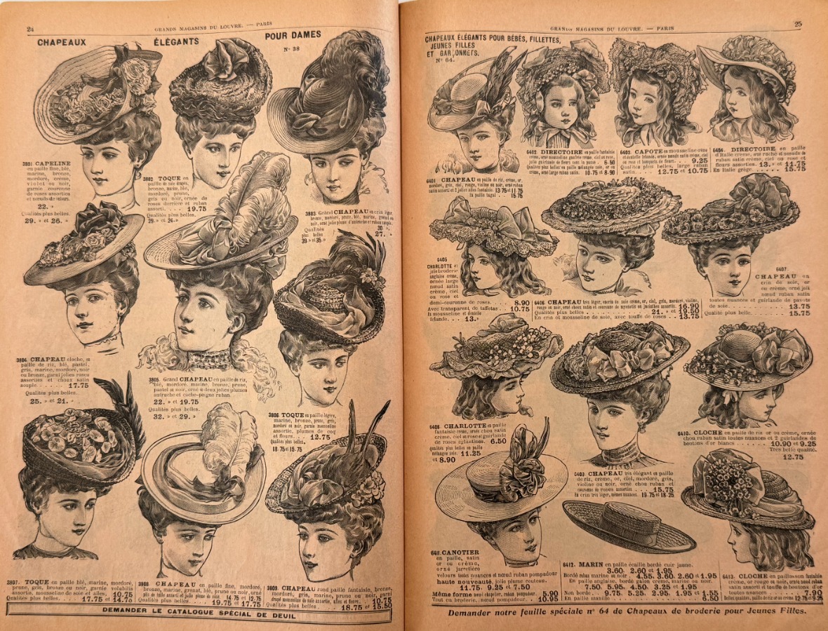 1906 Catalogue Au Louvre - Mode - Paris - avec des échantillons de tissus - Vue 7 - Grands Magasins