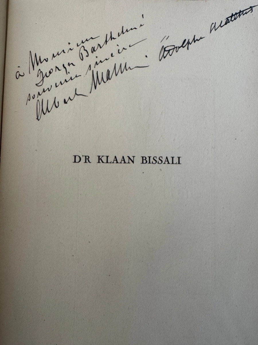 1925 D'R Klaan Bissali – Albert et Adolphe Matthis Exemplaire dédicacé Alsace - Vue 2 - Livres anciens