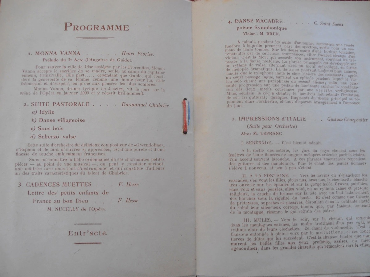 Programme de théâtre de Colmar 1918 Alsac - Vue 2 - Livres anciens